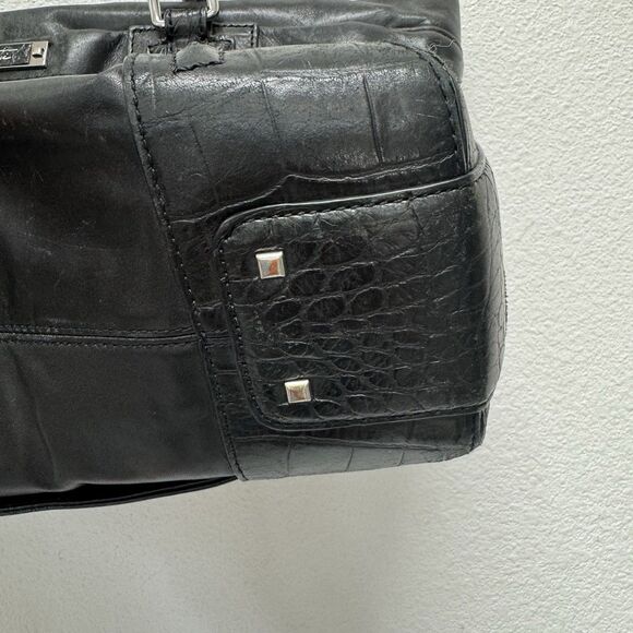 TUMI Black Leather Purse Large Work-Travel Shoulder Bag 73235DL - Picture 6 of 16